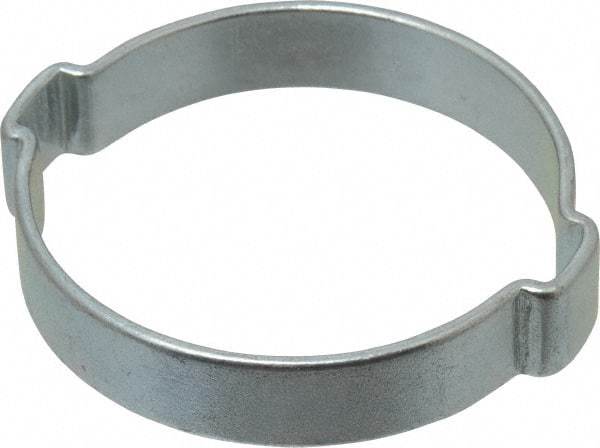 Oetiker - 40.6 to 46mm, Zinc-Plated 2-Ear Clamp - 1-3/4" Noml Size, 8.48mm Inner Width, 10mm Wide x 1.5mm Thick, Carbon Steel - Makers Industrial Supply