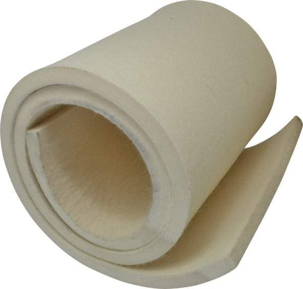 Made in USA - 5/8 Inch Thick x 60 Inch Wide x 12 Inch Long, Pressed Wool Felt Sheet - 10 Lbs/Square Yd., White, 500 psi - Makers Industrial Supply