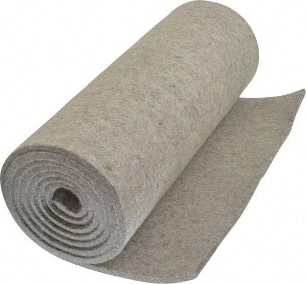 Made in USA - 1/4 Inch Thick x 72 Inch Wide x 12 Inch Long, Pressed Wool Felt Sheet - 3.1 Lbs/Square Yd., Gray, 250 psi - Makers Industrial Supply