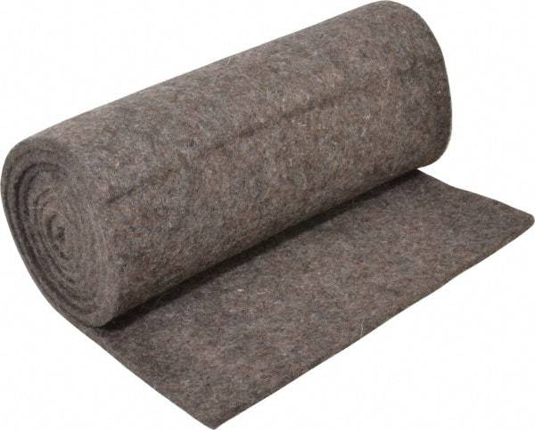 Made in USA - 1/4 Inch Thick x 72 Inch Wide x 12 Inch Long, Pressed Wool Felt Sheet - 2.1 Lbs/Square Yd., Gray, 75 psi - Makers Industrial Supply