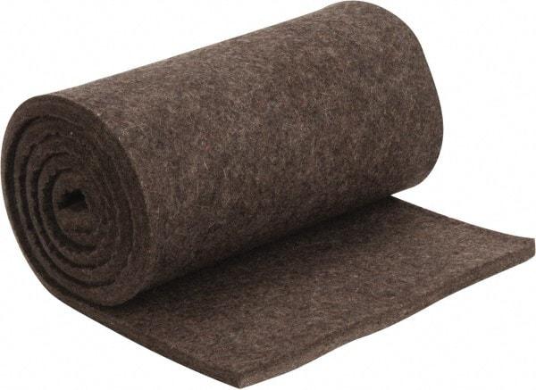 Made in USA - 1/2 Inch Thick x 72 Inch Wide x 12 Inch Long, Pressed Wool Felt Sheet - 4.2 Lbs/Square Yd., Gray, 75 psi - Makers Industrial Supply