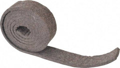 Made in USA - 1/4 Inch Thick x 1-1/2 Inch Wide x 5 Ft. Long, Felt Stripping - Gray, Plain Backing - Makers Industrial Supply