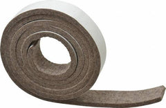 Made in USA - 1/4 Inch Thick x 1 Inch Wide x 5 Ft. Long, Felt Stripping - Gray, Adhesive Backing - Makers Industrial Supply