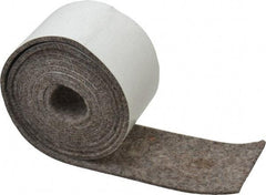 Made in USA - 1/8 Inch Thick x 2 Inch Wide x 5 Ft. Long, Felt Stripping - Gray, Adhesive Backing - Makers Industrial Supply