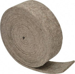 Made in USA - 1/8 Inch Thick x 1-1/2 Inch Wide x 10 Ft. Long, Felt Stripping - Gray, Plain Backing - Makers Industrial Supply