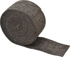 Made in USA - 1/8 Inch Thick x 2 Inch Wide x 10 Ft. Long, Felt Stripping - Gray, Plain Backing - Makers Industrial Supply