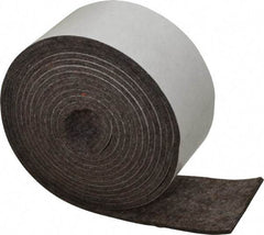 Made in USA - 1/8 Inch Thick x 2 Inch Wide x 10 Ft. Long, Felt Stripping - Gray, Adhesive Backing - Makers Industrial Supply