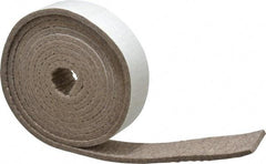 Made in USA - 1/4 Inch Thick x 1-1/2 Inch Wide x 10 Ft. Long, Felt Stripping - Gray, Adhesive Backing - Makers Industrial Supply