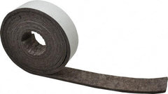 Made in USA - 1/4 Inch Thick x 2 Inch Wide x 10 Ft. Long, Felt Stripping - Gray, Adhesive Backing - Makers Industrial Supply