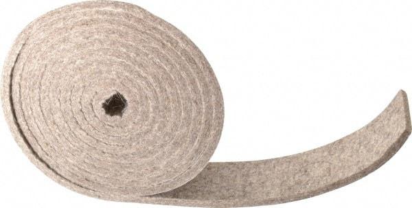 Made in USA - 1/4 Inch Thick x 2 Inch Wide x 10 Ft. Long, Felt Stripping - Gray, Adhesive Backing - Makers Industrial Supply