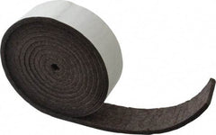 Made in USA - 1/4 Inch Thick x 2 Inch Wide x 10 Ft. Long, Felt Stripping - Gray, Adhesive Backing - Makers Industrial Supply