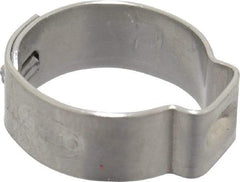 Oetiker - 13.5 to 15.7mm, 1-Ear Clamp - 5/8" Noml Size, 7mm Inner Width, 7mm Wide x 0.6mm Thick, Stainless Steel - Makers Industrial Supply