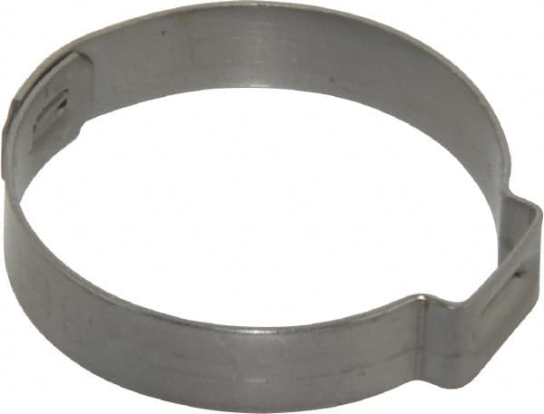 Oetiker - 27 to 30.1mm, 1-Ear Clamp - 1-3/16" Noml Size, 10mm Inner Width, 7mm Wide x 0.6mm Thick, Stainless Steel - Makers Industrial Supply