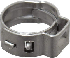 Oetiker - Stepless Ear Clamp - 3/8" Noml Size, 5.5mm Inner Width, 5mm Wide x 0.5mm Thick, Stainless Steel - Makers Industrial Supply