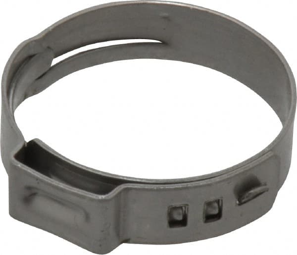 Oetiker - Stepless Ear Clamp - 1" Noml Size, 10mm Inner Width, 7mm Wide x 0.6mm Thick, Stainless Steel - Makers Industrial Supply