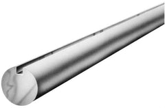 Made in USA - 3/8" Diam, 2' Long, 316 Stainless Steel Keyed Round Linear Shafting - 3/32" Key - Makers Industrial Supply