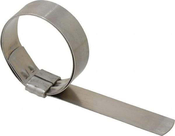 Made in USA - 2" ID, Grade 201, Stainless Steel Preformed J-Type Clamp - 3/4" Wide x 0.03" Thick - Makers Industrial Supply