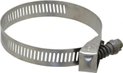 IDEAL TRIDON - SAE Size 36, 1 to 2-3/4" Diam, Stainless Steel Quick Release Worm Drive Clamp - 1/2" Wide, Material Grade 301, Series 550 - Makers Industrial Supply