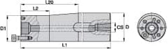 Kennametal - 3/8-18 Threaded Mount, Boring Head Straight Shank - Threaded Mount Mount, 18 Inch Overall Length, 6 Inch Projection, 2-1/2 Inch Nose Diameter - Exact Industrial Supply