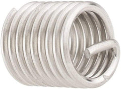 Recoil - 1/4-28 UNF, 3/8" OAL, Free Running Helical Insert - 8-1/4 Free Coils, Tanged, Stainless Steel, Bright Finish, 1-1/2D Insert Length - Exact Industrial Supply