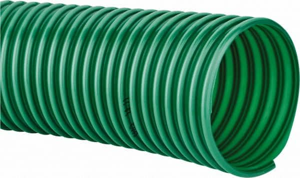 Continental ContiTech - 6" ID, 5 Hg Vac Rating, PVC Vacuum & Duct Hose - 100' Long, Metallic Green, 10" Bend Radius, 15 to 150°F - Makers Industrial Supply