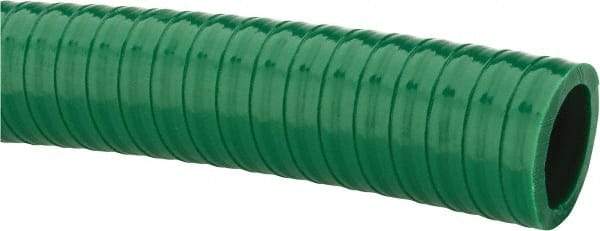 Continental ContiTech - 15 to 150°F, 3/4" Inside x 0.9" Outside Diam, PVC Liquid Suction & Discharge Hose - Green, 100' Long, 130 psi Working Pressure - Makers Industrial Supply