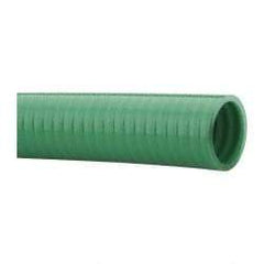 Continental ContiTech - 15 to 150°F, 1-1/4" Inside x 1.53" Outside Diam, PVC Liquid Suction & Discharge Hose - Green, 100' Long, 99 psi Working Pressure - Makers Industrial Supply