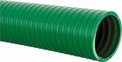 Continental ContiTech - 15 to 150°F, 2" Inside x 2.31" Outside Diam, PVC Liquid Suction & Discharge Hose - Green, 100' Long, 79 psi Working Pressure - Makers Industrial Supply