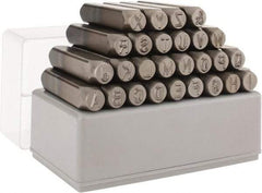 C.H. Hanson - 27 Piece, 5/16" Character Steel Stamp Set - Letters, Heavy Duty - Makers Industrial Supply