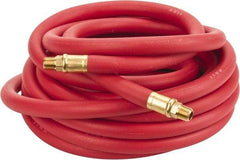 Continental ContiTech - 3/8" ID x 0.7" OD 25' Long Multipurpose Air Hose - MNPT x MNPT Ends, 250 Working psi, -40 to 190°F, 1/4" Fitting, Red - Makers Industrial Supply