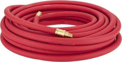 Continental ContiTech - 3/8" ID x 0.7" OD 50' Long Multipurpose Air Hose - MNPT x MNPT Ends, 250 Working psi, -40 to 190°F, 1/4" Fitting, Red - Makers Industrial Supply