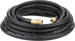 Continental ContiTech - 3/8" ID x 0.688" OD 25' Long Oil Resistant Air Hose - MNPT x MNPT Ends, 300 Working psi, -20 to 190°F, 1/4" Fitting, Black - Makers Industrial Supply