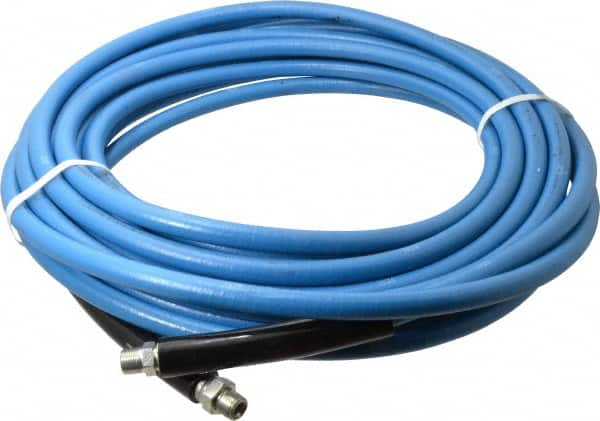 Continental ContiTech - 50' Long, 3/8" Fitting, Swivel Fitting, 0 to 250°F, Synthetic Rubber High Temp & High Pressure Hose - 3/8" Inside x 0.693" Outside Diam, Blue, 3,000 psi - Makers Industrial Supply