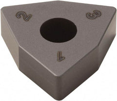 Seco - WNMA332 Grade CBN300 PCBN Turning Insert - Uncoated, 80° Trigon, 3/8" Inscr Circle, 3/16" Thick, 1/32" Corner Radius - Makers Industrial Supply