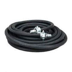 Continental ContiTech - 50' Long, 1/2" Fitting, Male NPT Fitting, -40 to 450°F, Synthetic Rubber High Temp & High Pressure Hose - 1/2" Inside x 1-1/16" Outside Diam, Black, 250 psi - Makers Industrial Supply