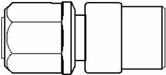 NewAge Industries - 1/2" Tube OD, PFA PTFE Plastic Compression Tube Female Connector - 1/4 NPT Pipe, 500°F Max, 1/4 Thread - Makers Industrial Supply