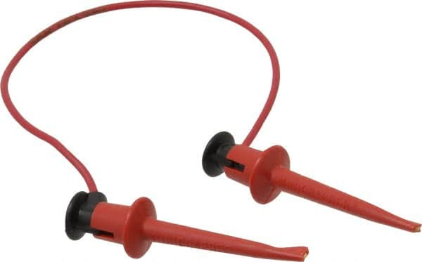 Pomona - Red Electrical Test Equipment Patch Cord - Use with Test Clips - Makers Industrial Supply