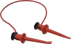 Pomona - Red Electrical Test Equipment Patch Cord - Use with Test Clips - Makers Industrial Supply