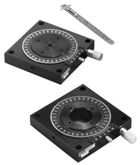 Parker - Rotary Positioning Stages Style: Worm Gear Low Profile Stage Thread Size: 10-32 - Makers Industrial Supply