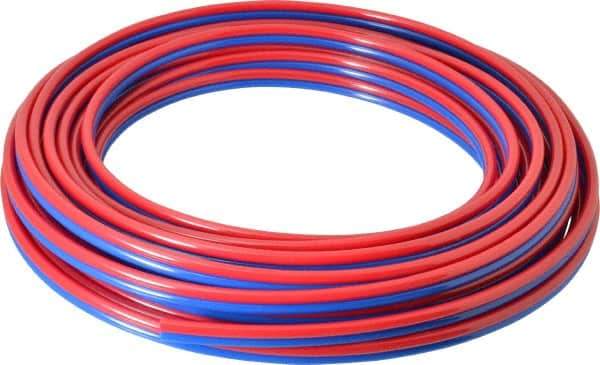 Coilhose Pneumatics - 5/32" ID x 1/4" OD, 50' Long, Polyurethane Tube - Red/Blue, 125 Max psi, 95 Hardness - Makers Industrial Supply