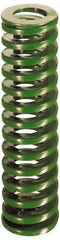 Dayton Lamina - 2-1/2" Hole Diam, 1-1/2" Rod Diam, 6" Free Length, Green Die Spring - 47.6 Lb Max Deflection, 2.39" Max Deflection, Light Duty, Chromium Vanadium Steel - Makers Industrial Supply