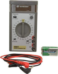 B&K Precision - 0/-20 dB, 600 Ohm, 1,500 MHz Sine Wave, Analog Display Function Generator - 10 ppm Wave Accuracy, 20 dB Amplitude, Includes 9V Battery, Instruction Manual, Two Standard Banana Plug to Insulated Clip Test Leads - Makers Industrial Supply