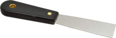 Value Collection - 1-1/4" Wide Stainless Steel Putty Knife - Stiff, Nylon Handle, 7.68" OAL - Makers Industrial Supply