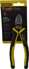 Stanley - 6-3/8" OAL, Diagonal Cutter - 13/16" Jaw Length x 3/4" Jaw Width, Oval Head, Double Injection Molded Handle - Makers Industrial Supply