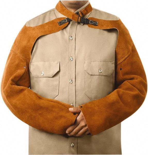 Steiner - Size Standard, Brown Leather Sleeve - 23" Long Sleeve, Elastic Opening at Both Ends - Makers Industrial Supply