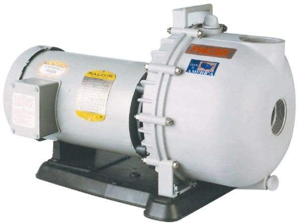 Value Collection - 115/230 Volt, 1 Phase, 5 HP, Self Priming Pump - 3 Inch Inlet, 270 Max GPM, TEFC Motor, Polyester Housing and Impeller, Carbon Ceramic Seal - Makers Industrial Supply