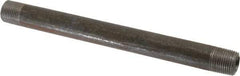 Made in USA - Schedule 80, 3/8" Diam x 7" Long Black Pipe Nipple - Threaded - Makers Industrial Supply