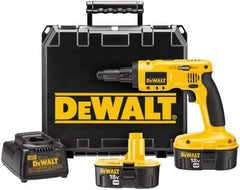 DeWALT - 18 Volts, NiCad Battery, Pistol Grip Cordless Screwdriver - 2 Speeds, 900 and 2,700 RPM, 180 Inch/Lbs. Torque - Makers Industrial Supply