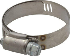 IDEAL TRIDON - SAE Size 24, 1-1/16 to 2" Diam, Stainless Steel Shielded Worm Drive Clamp - Material Grade 201, Series 613 - Makers Industrial Supply