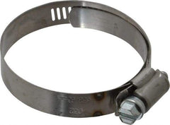 IDEAL TRIDON - SAE Size 32, 1-9/16 to 2-1/2" Diam, Stainless Steel Shielded Worm Drive Clamp - Material Grade 201, Series 613 - Makers Industrial Supply